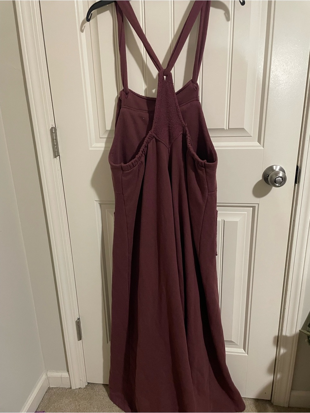 BUCKETLIST Wide-Leg Tie-Strap Jumpsuit in Burgundy - Picture 7 of 7